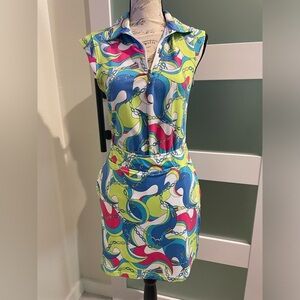💎 Emerald 18 top and Skort Colorful Abstract Geometric SZ Small EUC